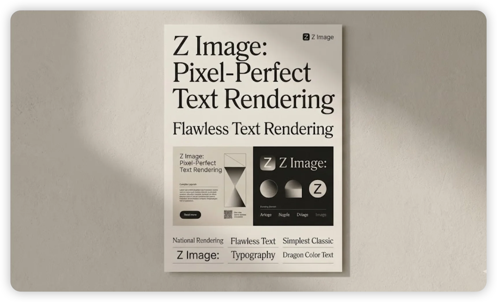 Z Image marketing poster with bilingual text rendering